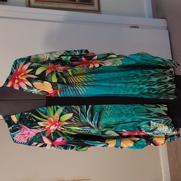 Chico's Tops - Tropical floral ruana
